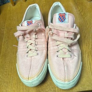 Vintage pink canvas kswiss surf and turf sneakers was 9.5